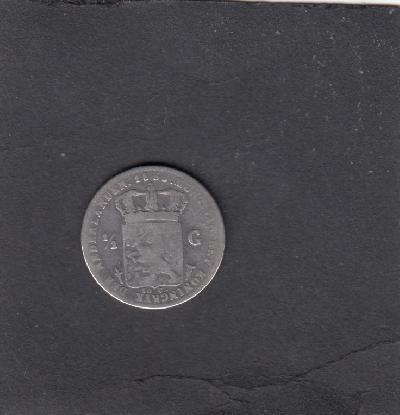 Beschrijving: 1/2 Gulden WILLEM III